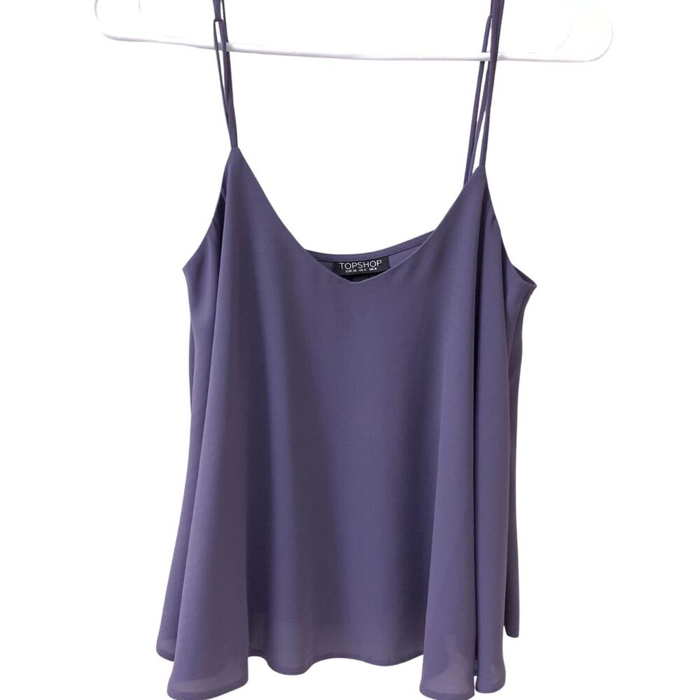 Topshop Lavender-Gray Double Strap Camisole Top Size 4 - Picture 5 of 10